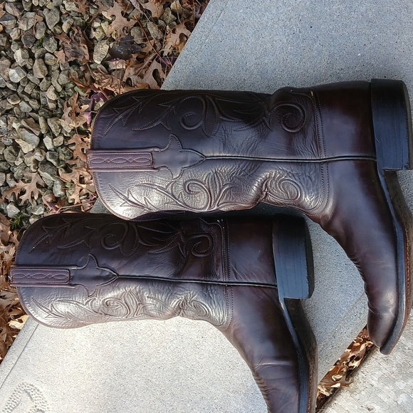 Lucchese Brown Heeled Boots - Picture 15 of 16